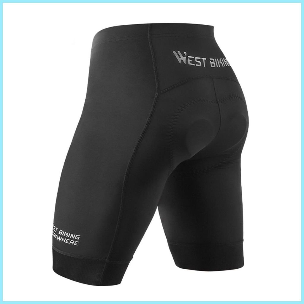 Quần Short Đạp Xe Màu Đen Phản Quang Nhanh Khô Co Giãn Chống Trượt Họa Tiết 3D Cho Nam