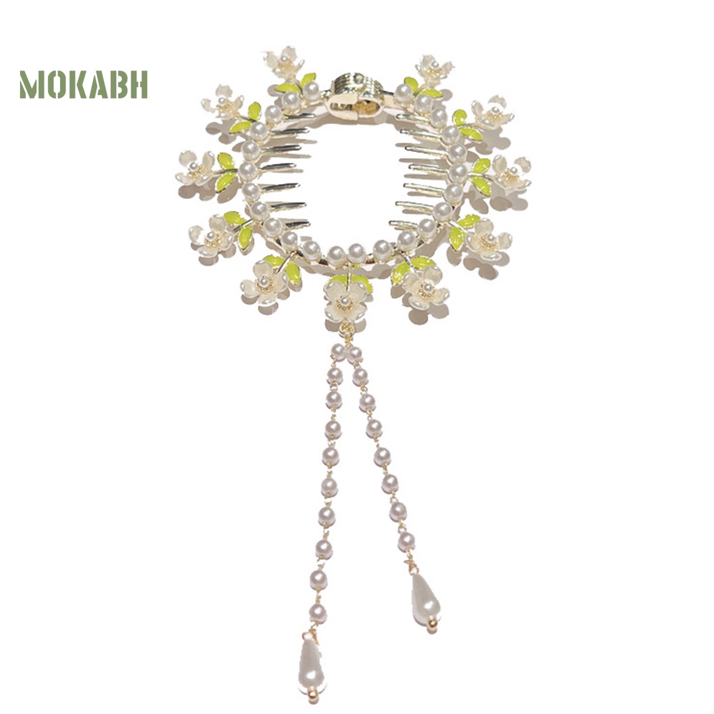 Kẹp Tóc Đính Ngọc Trai Giả Bằng Thép Không Gỉ Trọng Lượng Nhẹ Dùng Trang Trí Tóc Đuôi Ngựa Dành Cho Bạn Nữ