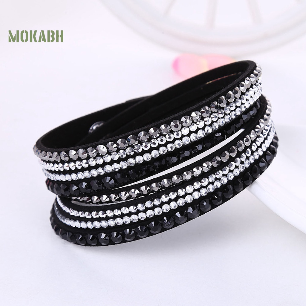 Vòng Tay Nhiều Lớp Đính Đá Theo Phong Cách Bohemian Dành Cho Nữ