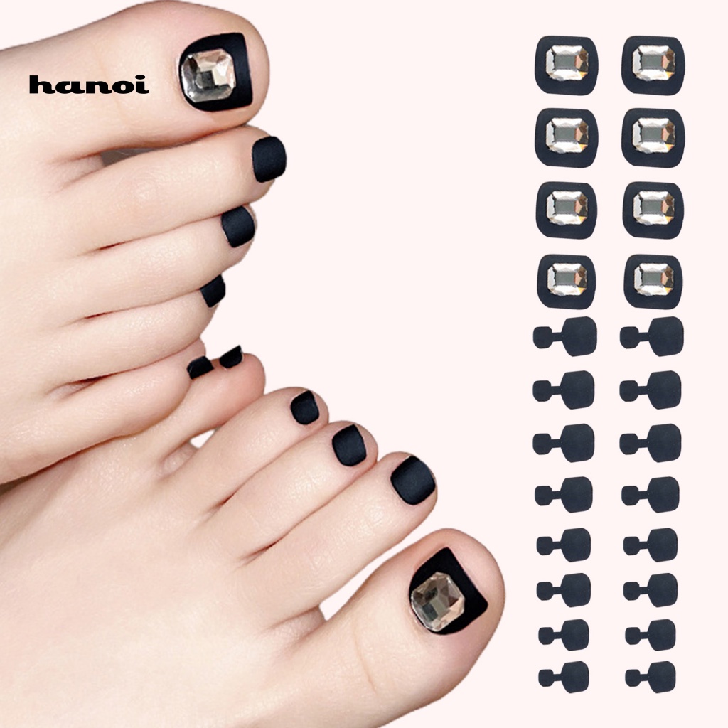 1 Bộ Móng Chân Giả Độ Bóng Cao Lấp Lánh Toàn Diện Dùng Trang Trí Cho Salon