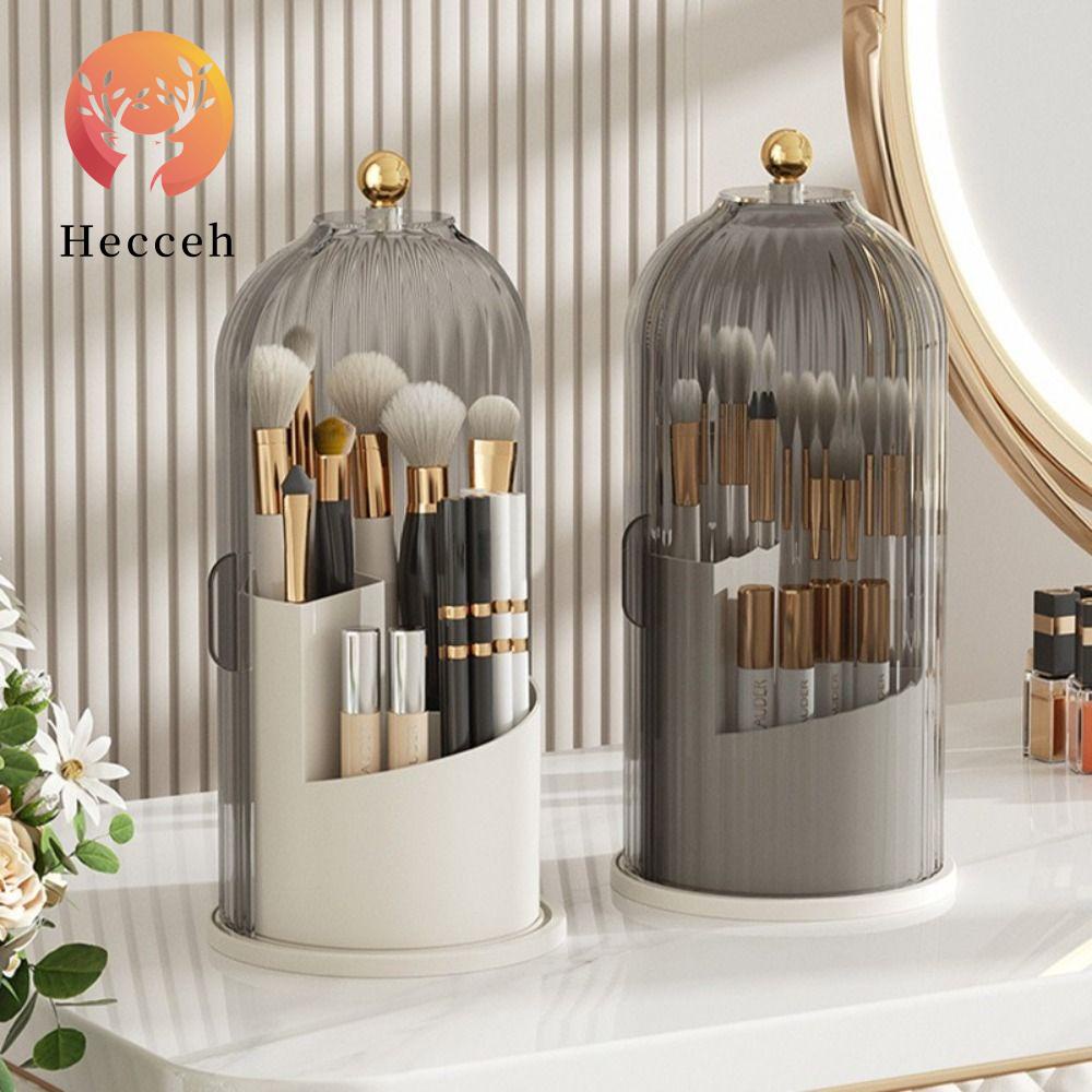 Giá Đỡ Cọ Trang Điểm Heceh 360° Hộp Đựng Phấn Mắt Chống Bụi Có Thể Xoay Được Tiện Lợi