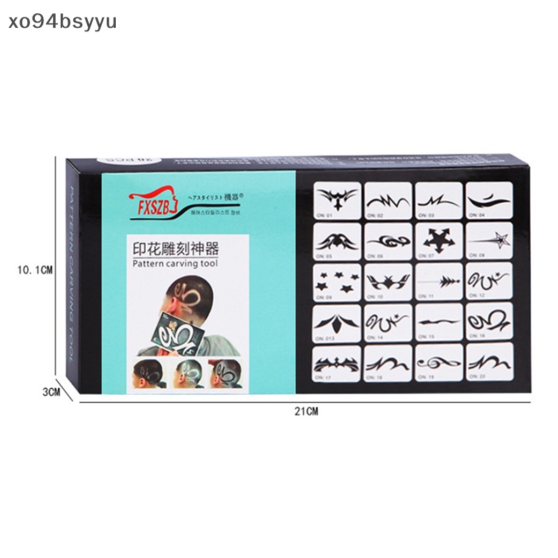 Set 20 Khuôn Xo94Bsyu Hỗn Hợp Cắt Tóc Hình Xăm DIY