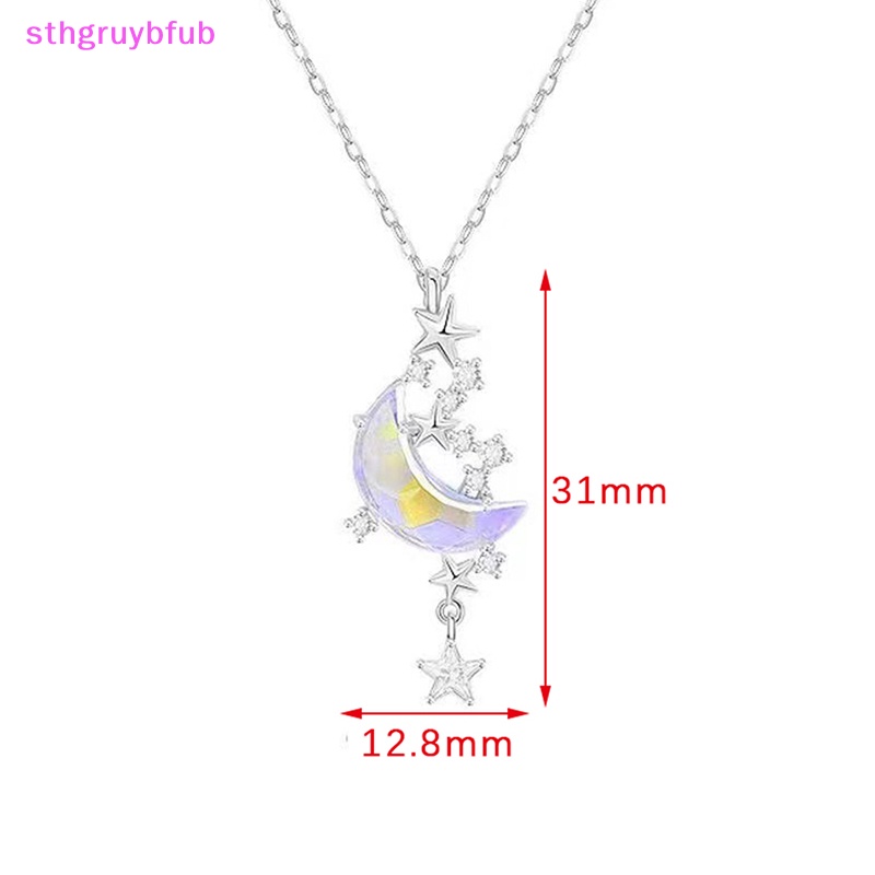 Vòng cổ Thép Titan Đính Đá Mặt Trăng Và Ngôi Sao Lãng Mạn Cho Nữ
