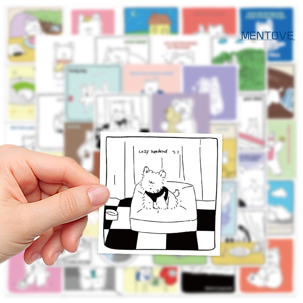 Set 40 Miếng Dán Vinyl Hình Chú Chó Hoạt Hình Chống Nước Dễ Thương Trang Trí Sổ Tay / Ván Trượt / Laptop