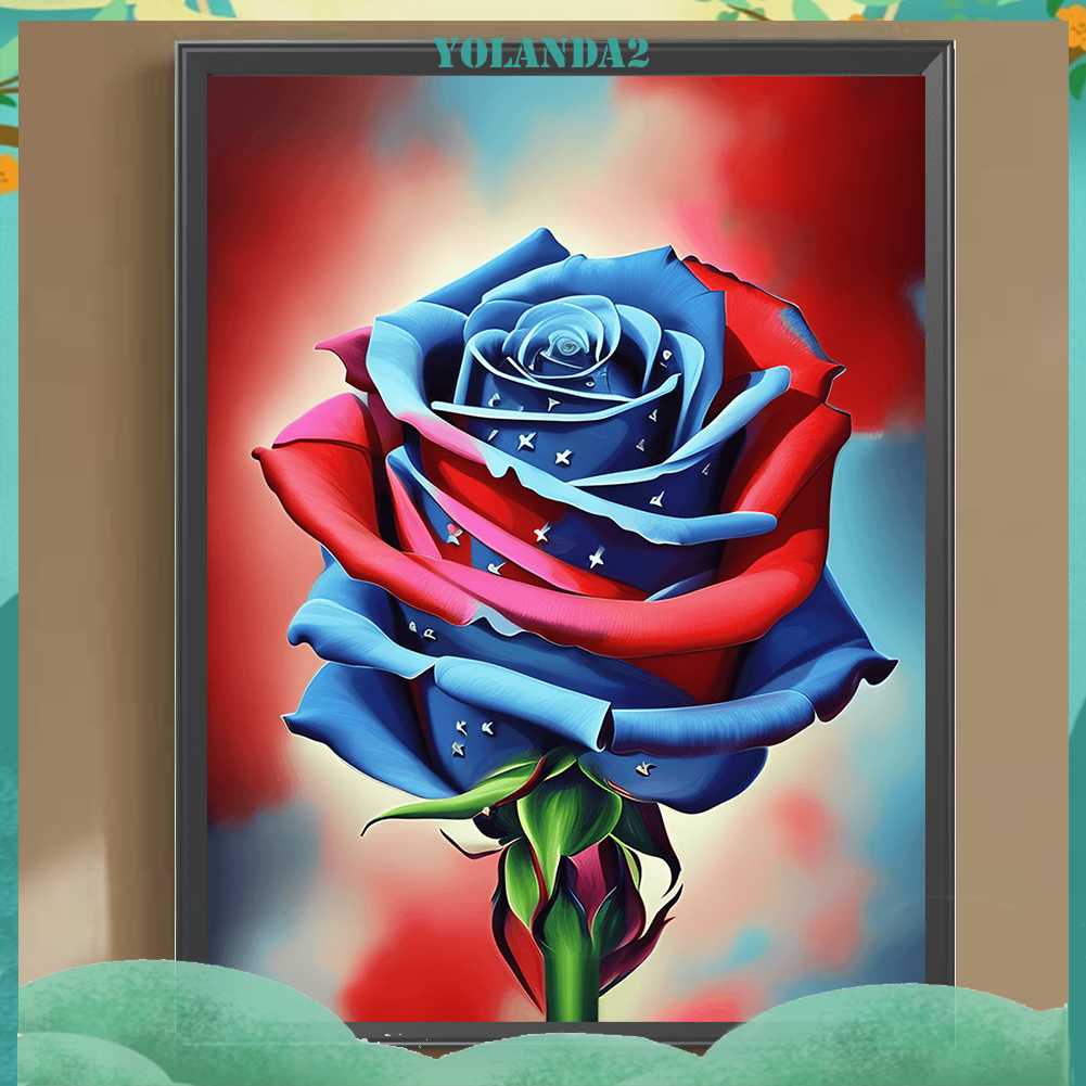 Tranh Đính Đá Kim Cương Toàn Bộ 5D DIY Hình Vẽ Hoa Hồng