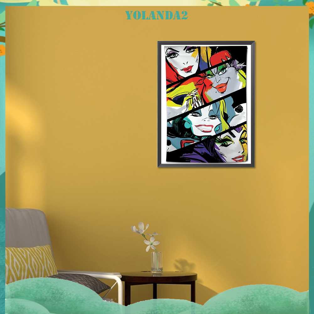 Tranh Đính Đá Kim Cương Toàn Bộ 5D DIY Hình Người Phụ Nữ Xấu