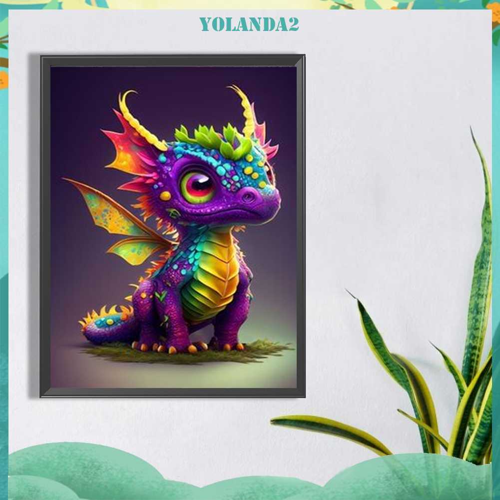 Tranh Đính Đá Kim Cương Toàn Bộ 5D DIY Hình Vẽ Khủng Long