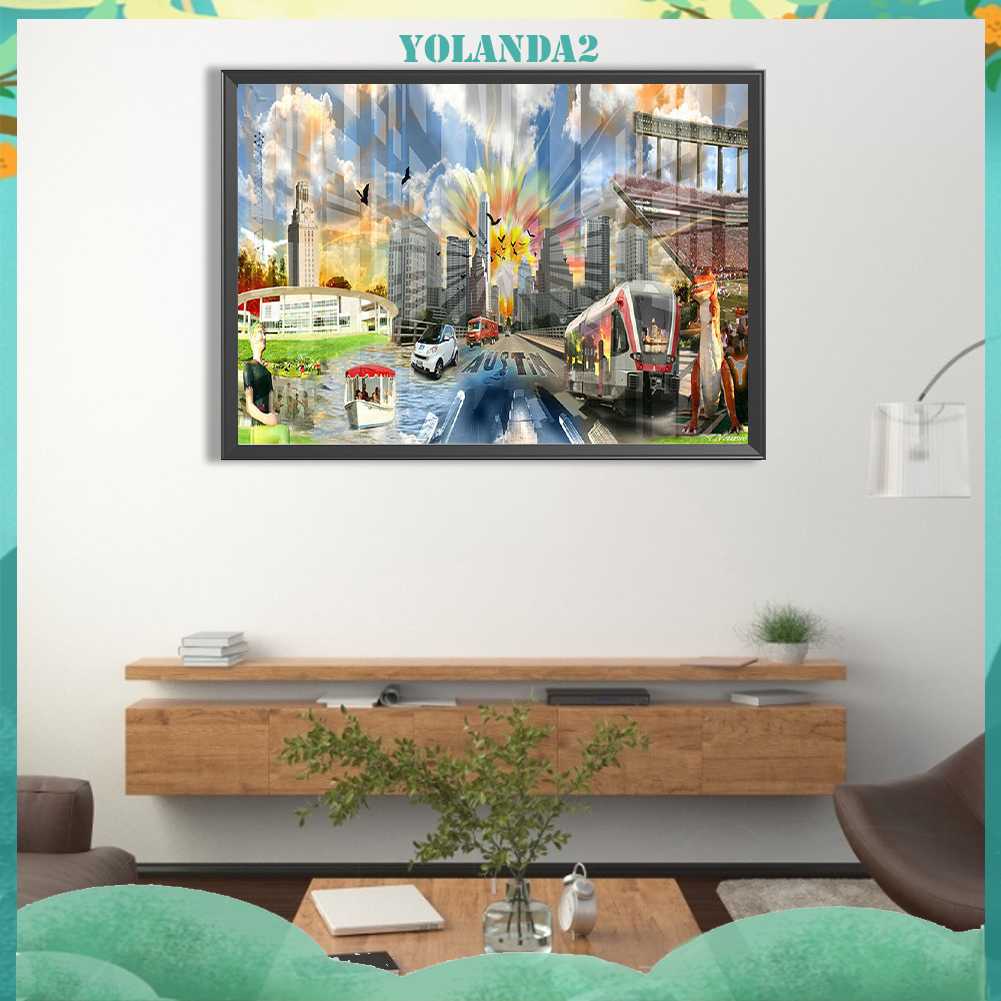 Tranh Đính Đá Kim Cương Toàn Bộ 5D DIY Hình Vẽ Trừu Tượng Trang Trí Nhà Cửa