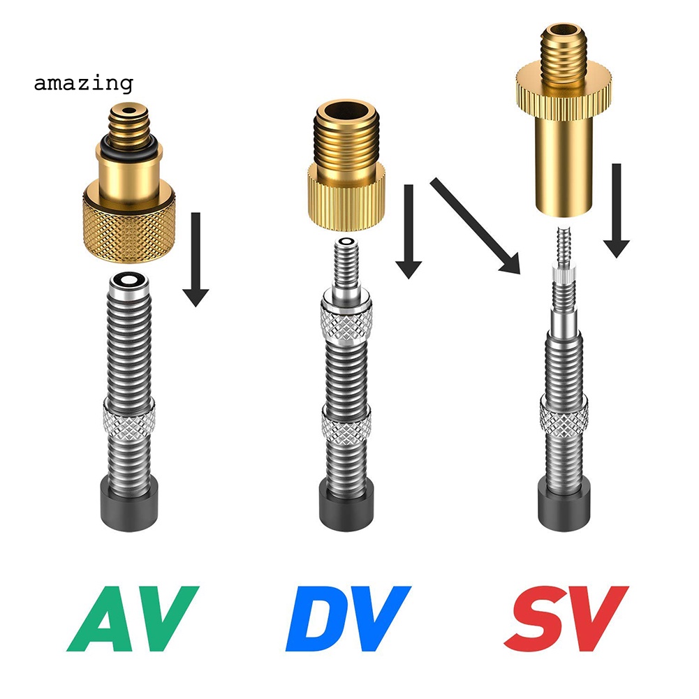 Set 14 Đầu Nối Van Bơm Hơi Lốp Xe Đạp Kèm 10 Vòng Đệm