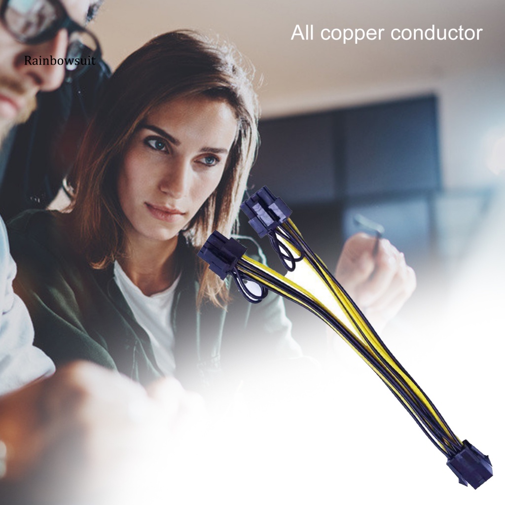 Set 5 Dây Cáp Nối Dài 20cm Chuyển Đổi 6 Pin Sang 8 Pin Cho Thẻ Đồ Họa Máy Tính