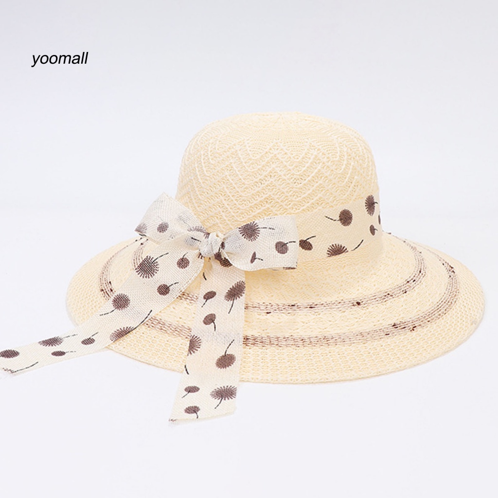 Mũ Rộng Vành Dệt Kim Chống Tia UV Thoáng Khí Thời Trang Đi Biển Mùa Hè Cho Nữ