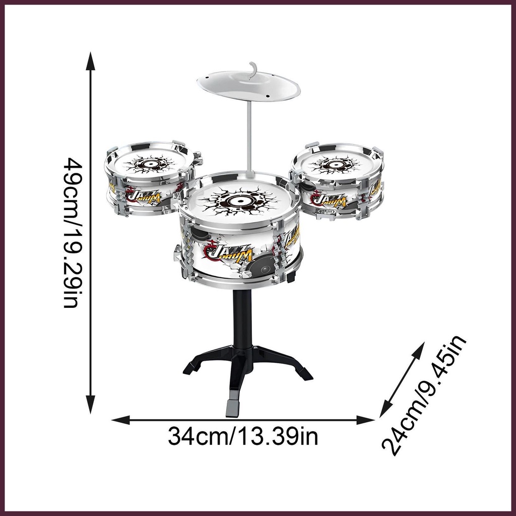 Bộ Trống Thiết Kế Khung Hỗ Trợ Chân Nhỏ Hỗ Trợ Học Chơi Và Khảm Đá Dành Cho Người Mới Bắt Đầu