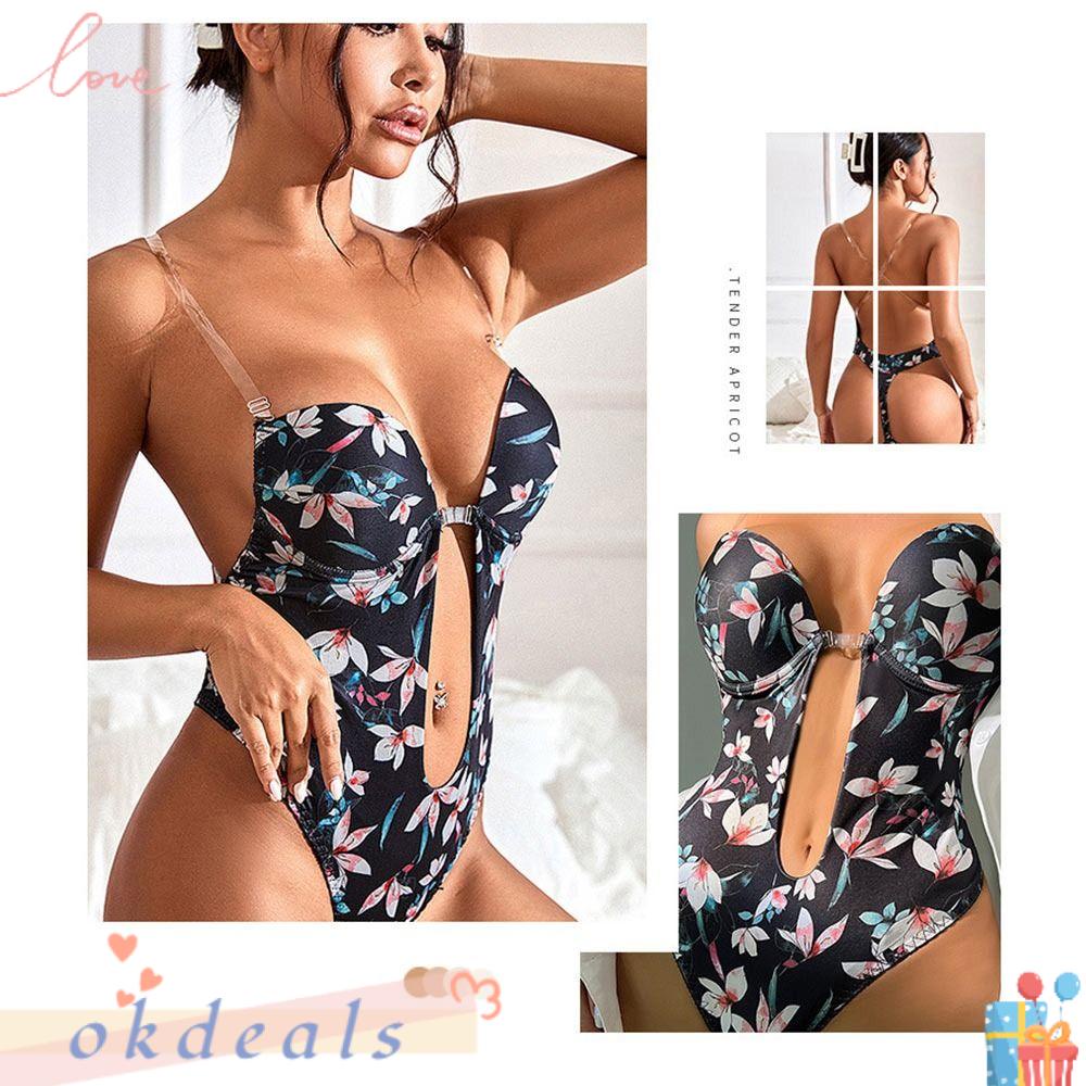 Okdeals Đầm Lót Hở Lưng Định Hình Cơ Thể Dạng Chữ U Plunge