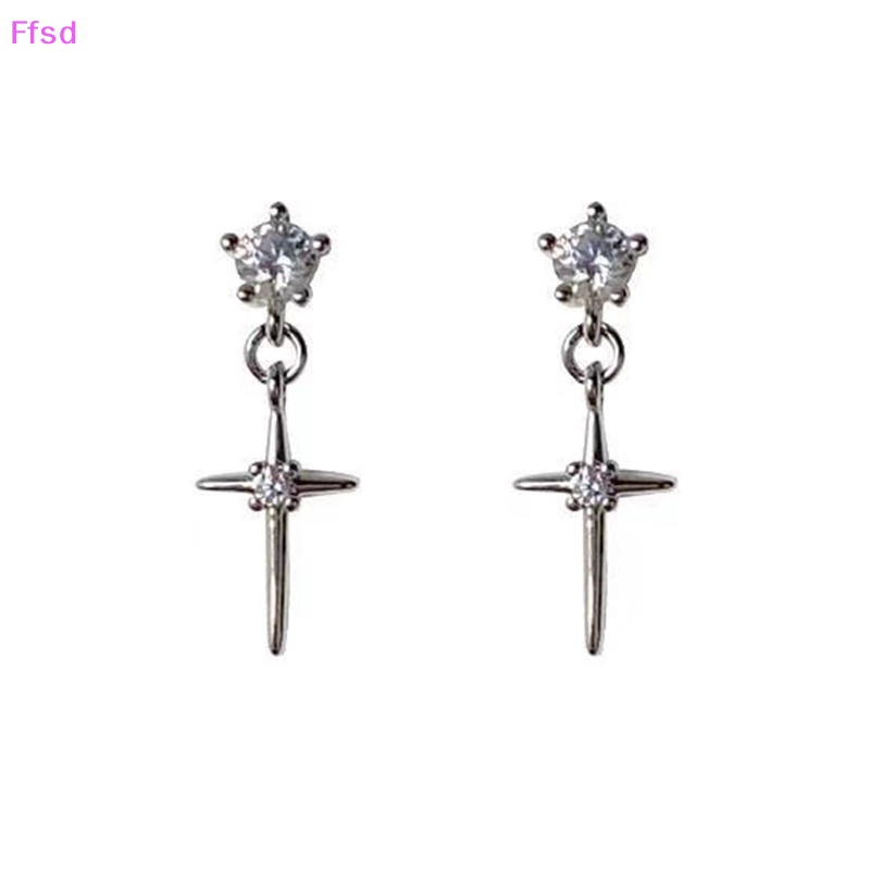 1 Đôi Bông Tai Đính Đá Zircon Dễ Thương Thời Trang Cho Nữ