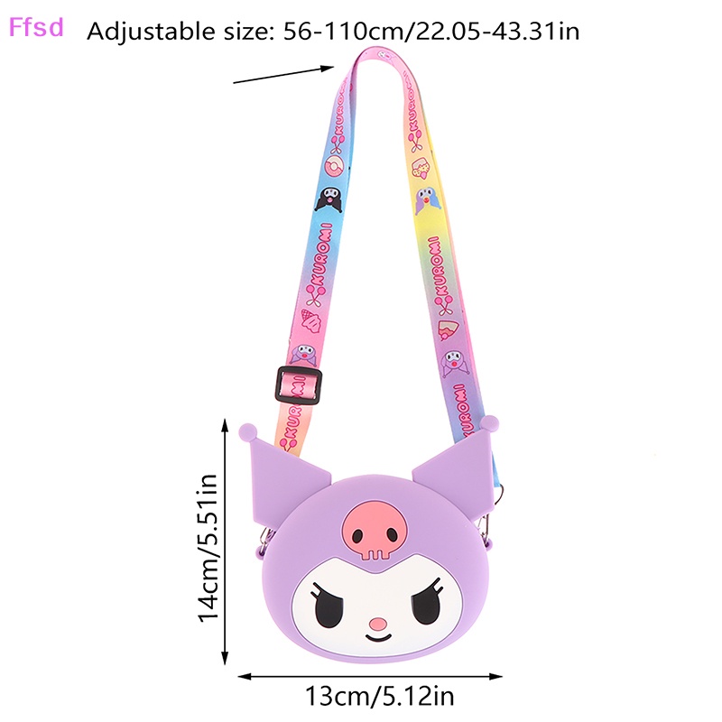 Túi Đeo Chéo Mini Bằng Silicone Chống Thấm Nước Họa Tiết Hoạt Hình Cho Bé
