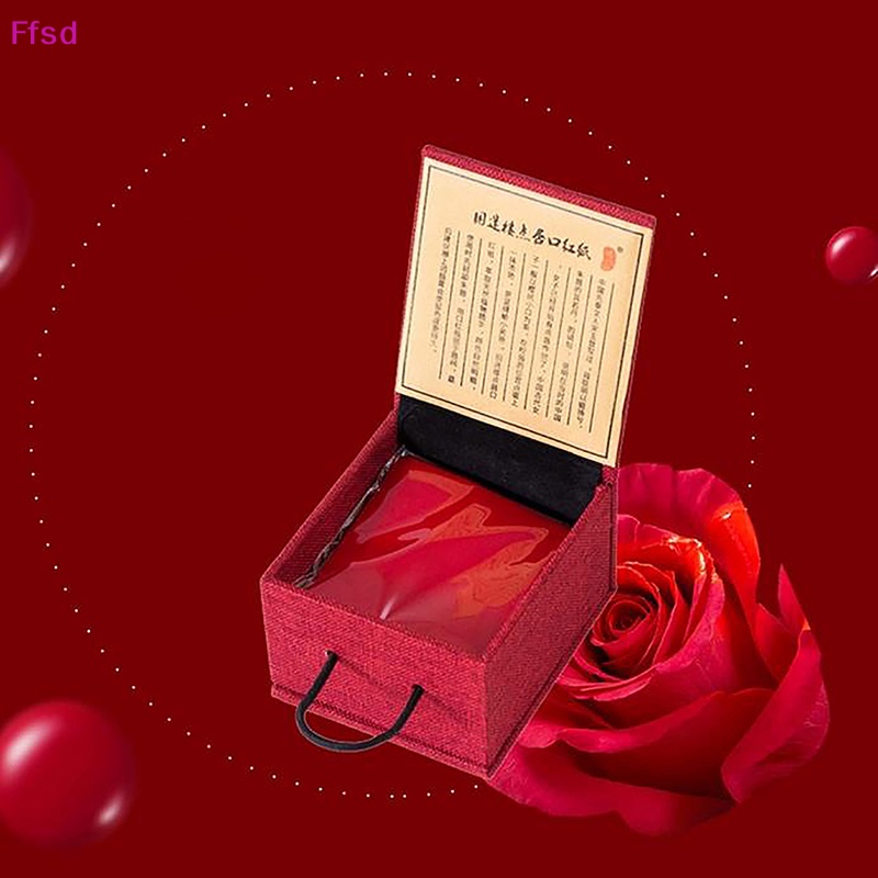 {Ffsd} Set 12 Son Môi Giấy Trang Điểm Môi Tự Nhiên Phong Cách Trung Hoa Cổ Điển Bán Chạy