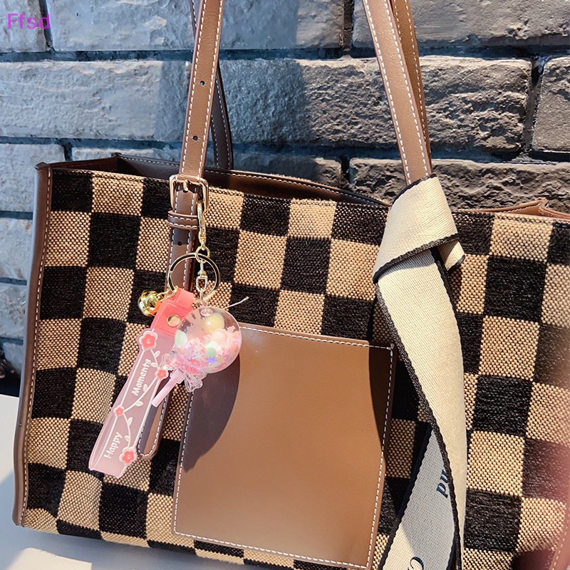 {Ffsd} Móc Khóa Acrylic Hình Kẹo Mút Phối Cát Lún Dầu Bông Tuyết Lấp Lánh Dễ Thương Cho Nữ * Hàng Bán Chạy *