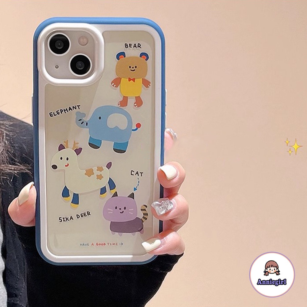 Ốp Điện Thoại TPU Mềm IN Hình Thú Hoạt Hình 2 Trong 1 Có Thể Tháo Rời Cho IPhone 11 14 Pro Max 13 Pro Max 12