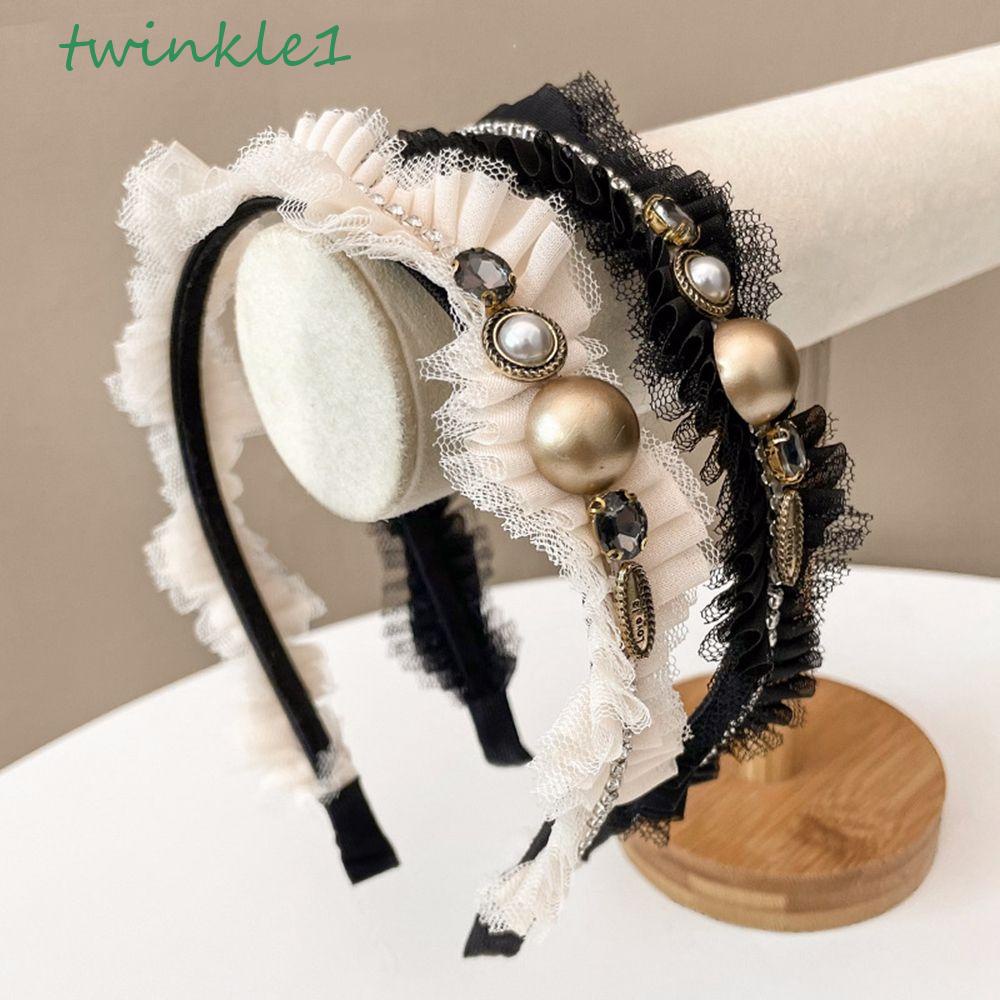 Băng Đô Cài Tóc Phối Lưới Phong Cách Retro Cho Nữ