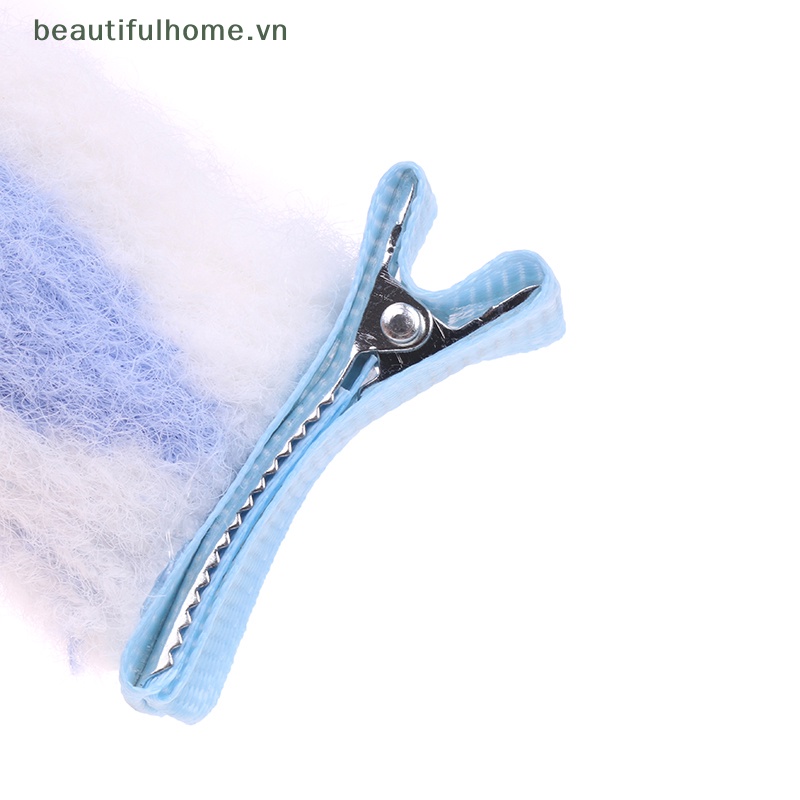 Kẹp Tóc Tai Thỏ Phủ Lông Nhung Dễ Thương Xinh Xắn