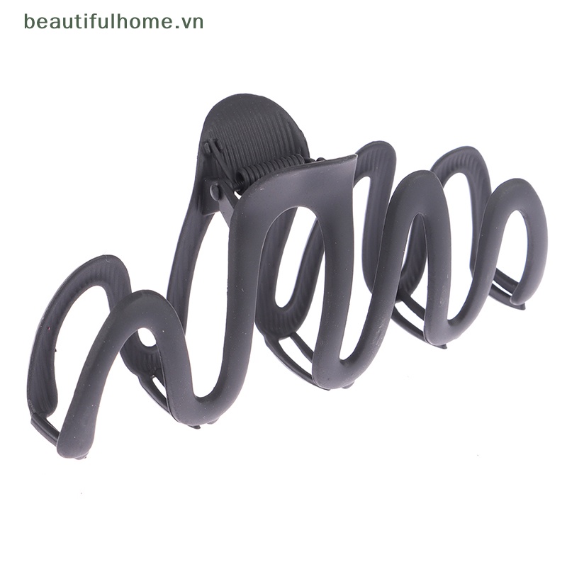 Kẹp Tóc Càng Cua Hình Gợn Sóng / Hình Học Màu Đục Cho Nữ [beauty]