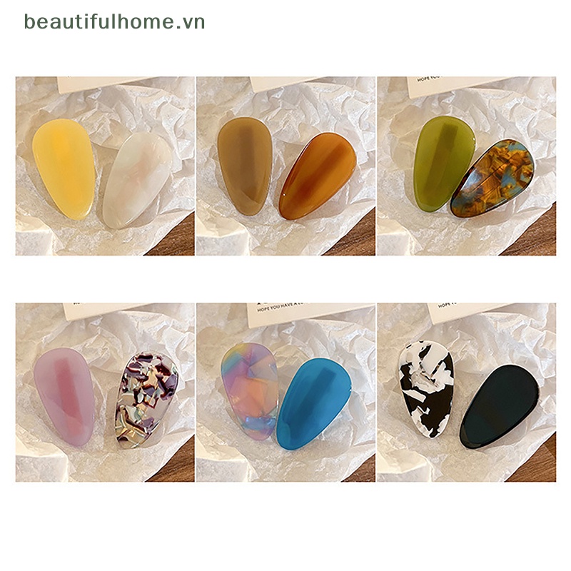[beautifulhome] Set 2 Kẹp Tóc Mái Ngang Thời Trang Ngọt Ngào Cá Tính Đơn Giản [beauty]