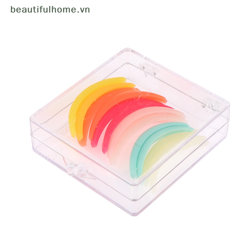 Bộ 6 Cặp Đệm Silicone Nhiều Màu Uốn Cong Lông Mi Có Thể Tái Sử Dụng