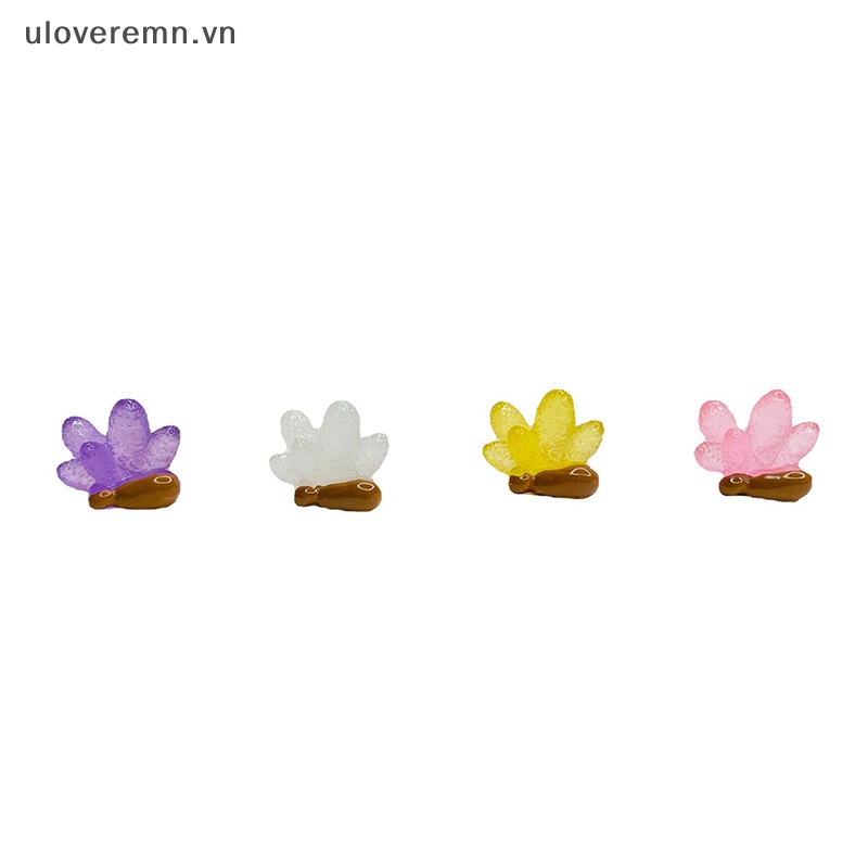 Set 10 San Hô Nhựa Trong Suốt Màu Dạ Quang Trang Trí Nhà Búp Bê