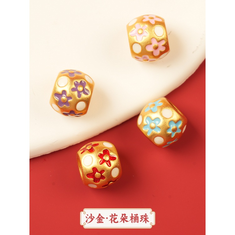 Phụ Kiện Hạt Xỏ Vòng Tay Tự Làm Xâu Chuỗi Hạt Màu Vàng Kim Bền Bỉ