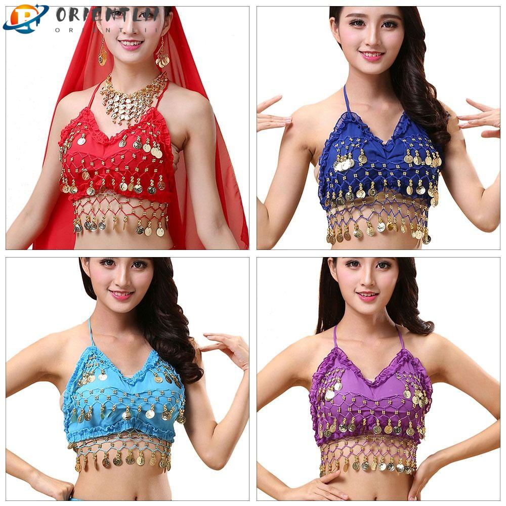 Áo Bra Múa Bụng Đính Kim Sa Lấp Lánh Quyến Rũ Cho Nữ