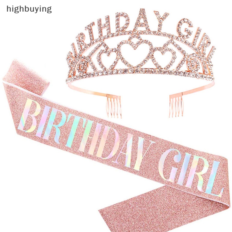 Set 1 Băng Đô Vương Miện Đính Đá Thời Trang Cho Nữ