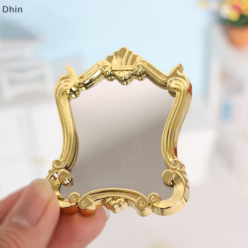 Gương Nội Thất Mini Bằng Nhựa Phong Cách Vintage Trang Trí Nhà Búp Bê Tỉ Lệ 1: 12