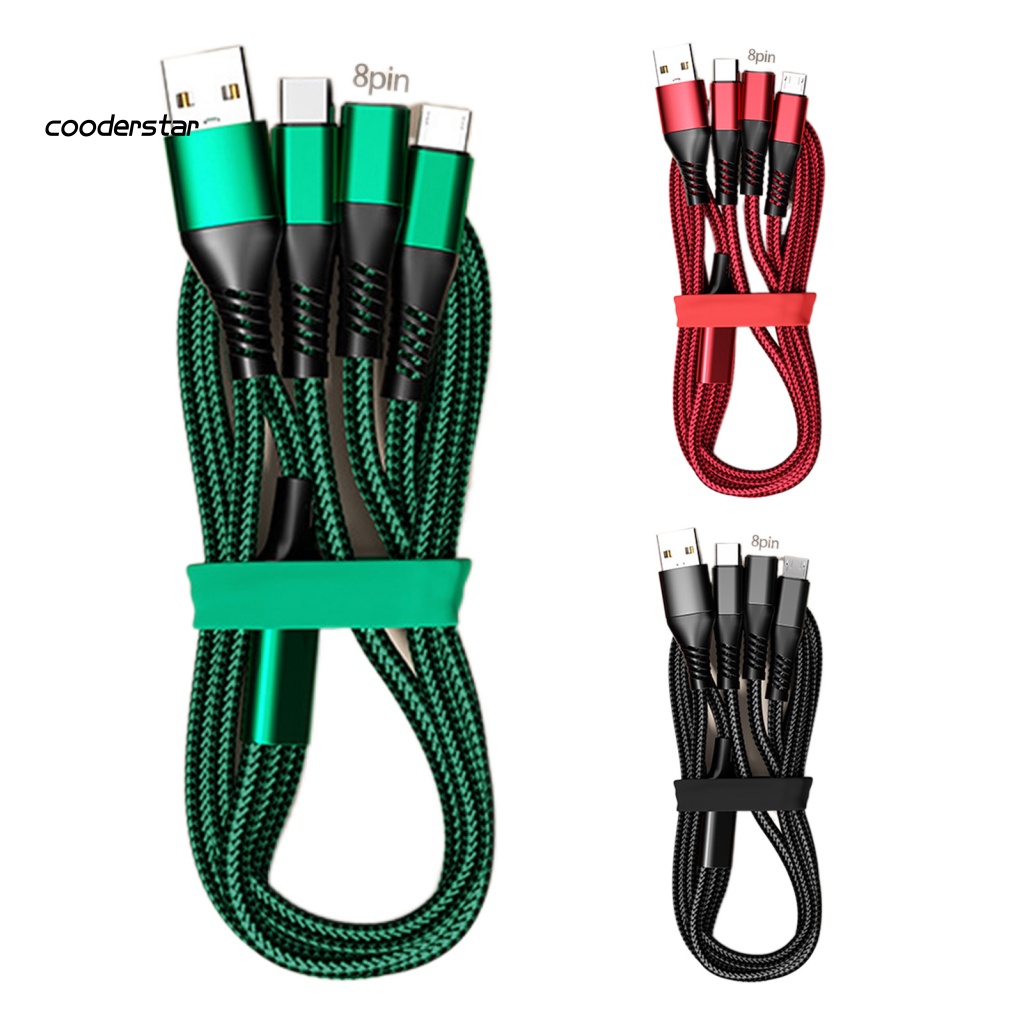 Cáp Sạc Nhanh 3 Trong 1 Chip Thông Minh Chống Rối Cho Gia Đình