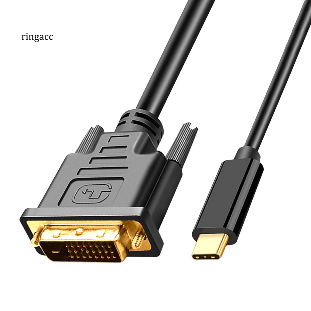 Cáp Chuyển Đổi 1080P Độ Phân Giải Cao 1.8m Type-C Sang DVI Cho MacBook Pro 2016 2017