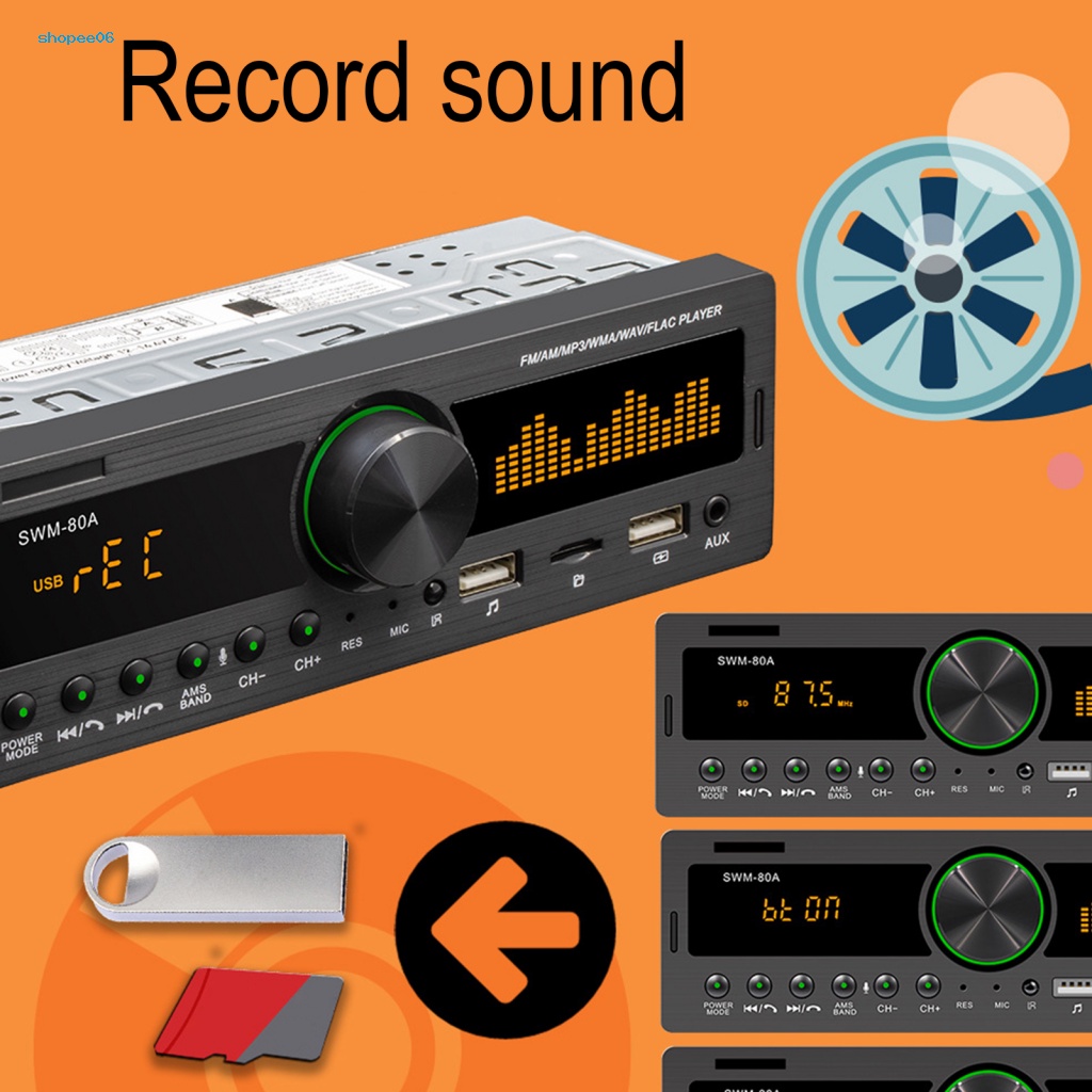 Máy Phát Radio FM / AM USB Không Dây Màu Đen PEMG SWM-80B Cho Xe Hơi