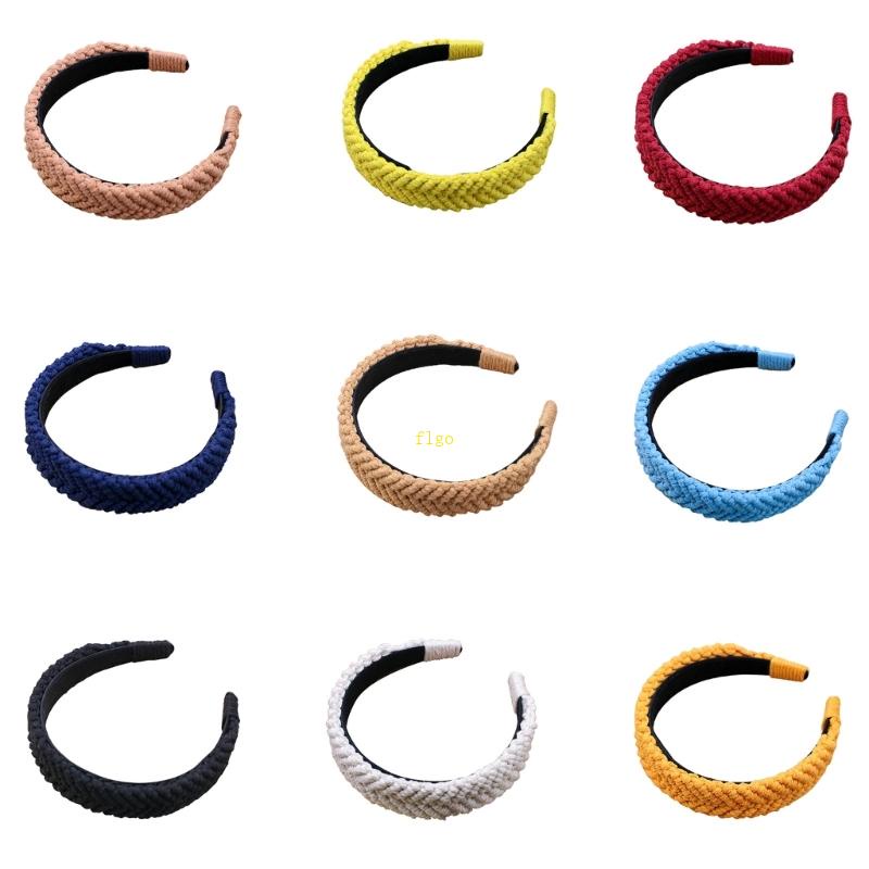 Băng Đô Bện Dây Bản Rộng Phong Cách Bohemia Cho Nữ