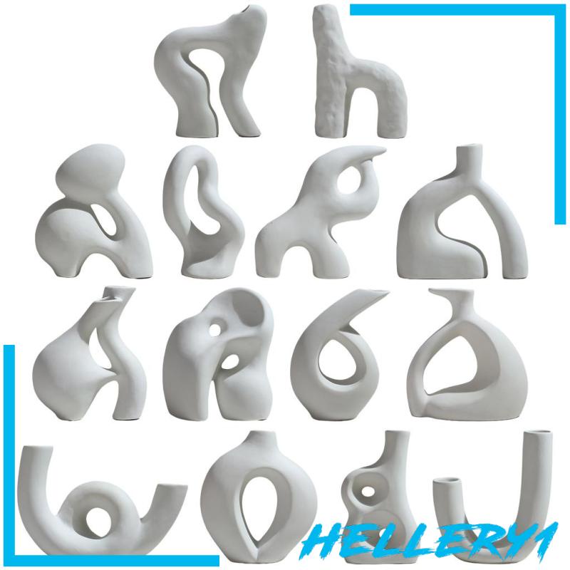 [Hellery1] Bình Gốm Trang Trí Trung Tâm Studio Thanh Lịch Đơn Giản