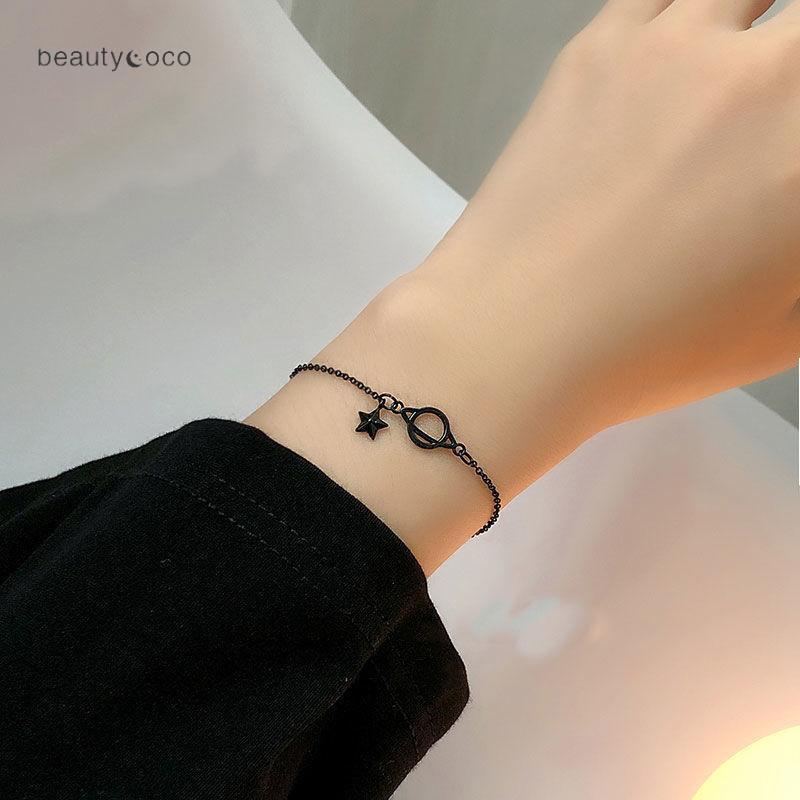 beautycoco🍊Vòng đeo tay hình hành tinh màu đen