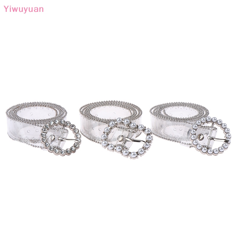 Thắt Lưng Trong Suốt Khóa Vuông / Tròn / Trái Tim Đính Đá Đơn Giản Thời Trang Mới