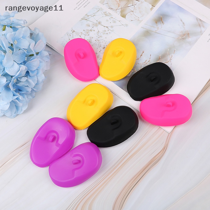 [Rangevoyage] Set 2 Đồ Bọc Tai Silicon Nhuộm Tóc Có Thể Tái Sử Dụng
