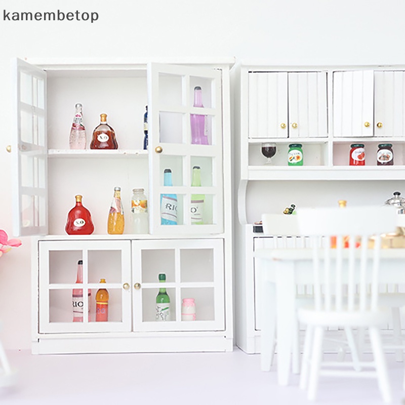 Mô Hình Kệ Đựng Sách / Chai Rượu Mini Tỉ Lệ 1: 12 Trang Trí Nhà Búp Bê