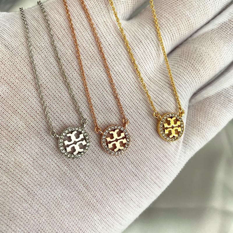 Dây Chuyền Đính Đá Kim Cương Siêu Lấp Lánh Hai Chữ t Sang Trọng Phong Cách Âu Mỹ