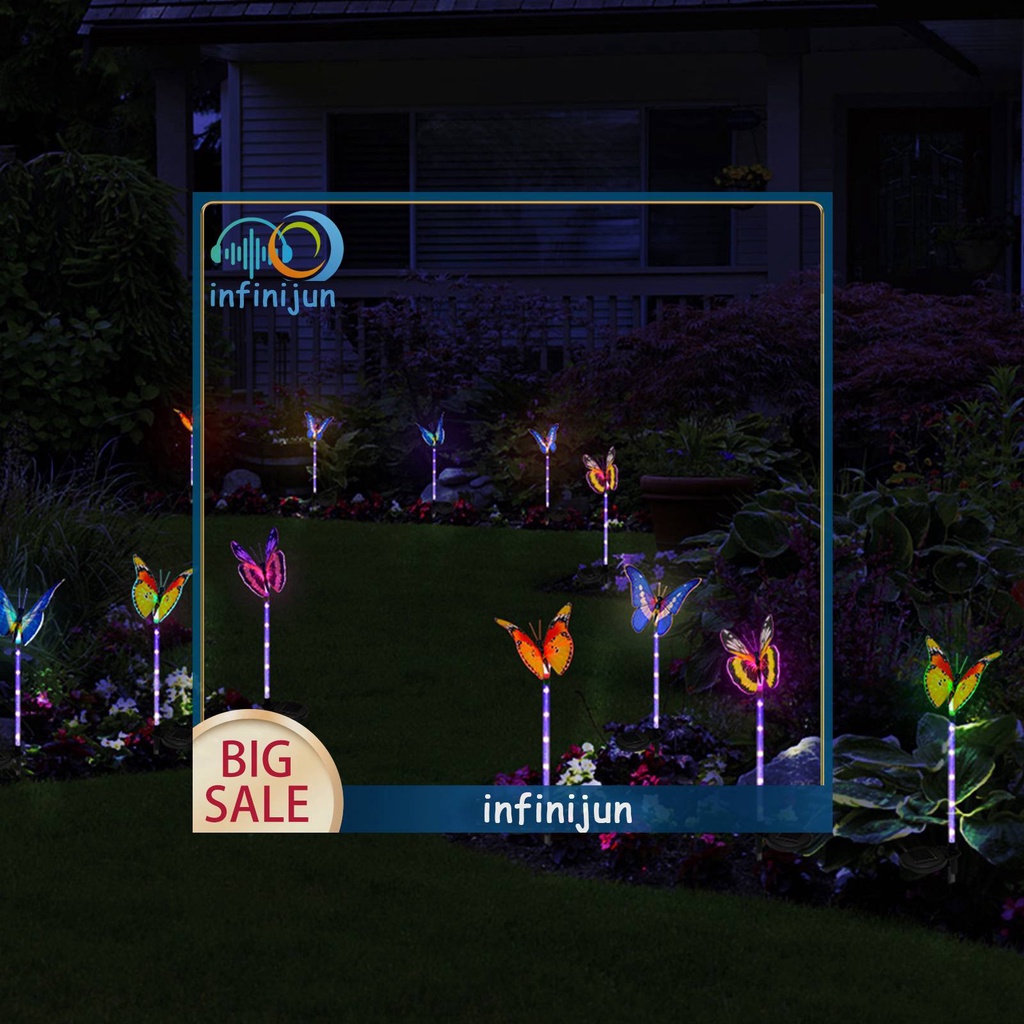 Đèn Trang Trí Sân Vườn Hình Bướm Sử Dụng Năng Lượng Mặt Trời 1.2V 600mAh