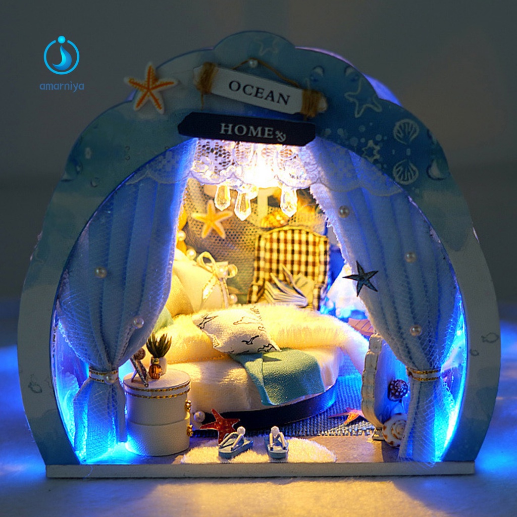 Bộ Đồ Chơi Lắp Ráp Ngôi Nhà Búp Bê Trong Suốt Phát Triển Trí Tuệ