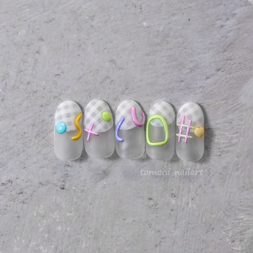 Miếng Dán Trang Trí Móng Tay Họa Tiết Dễ Thương Phong Cách Nhật Bản