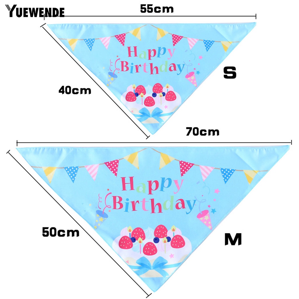 Yq.e Yếm Ăn Tam Giác In Họa Tiết Thời Trang Mềm Mại Dành Cho Cún Cưng / Tiệc Sinh Nhật