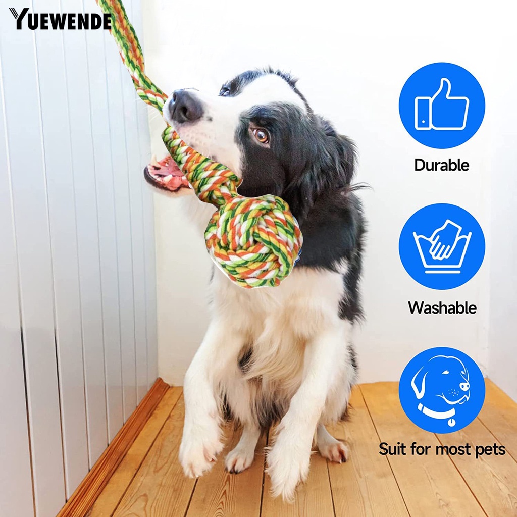 Yq.e Đồ Chơi Dây Thừng Co Giãn Tốt Giảm Căng Thẳng Làm Sạch Răng Chống Rách Cỡ Nhỏ Vừa Lớn Cho Cún Cưng Trong Nhà / Ngoài Trời