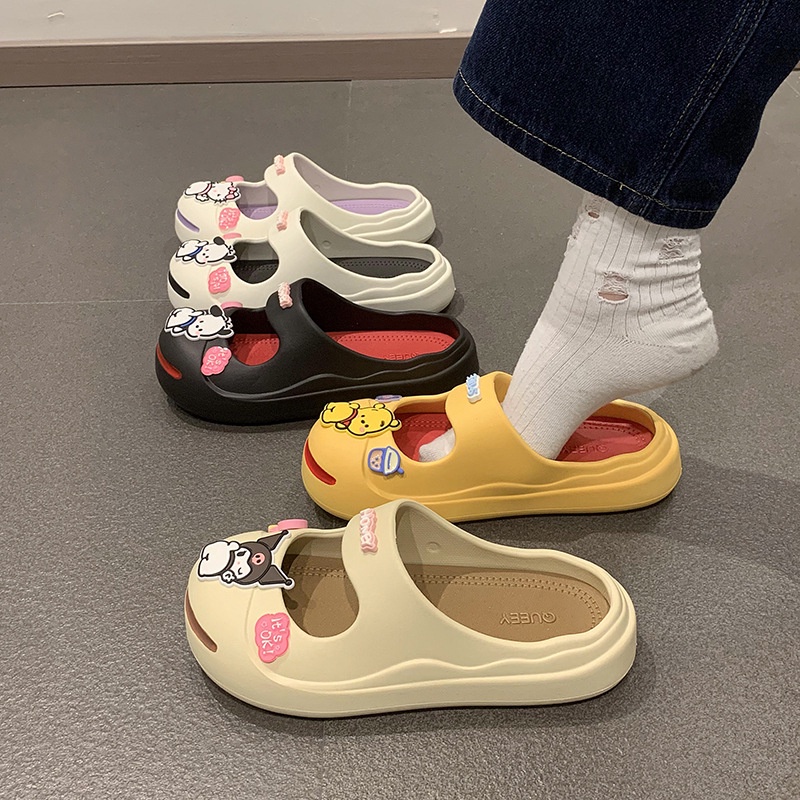 Dép Bít Mũi Đế Mềm Dễ Thương Thời Trang Đi Biển Mùa Hè Cho Nữ