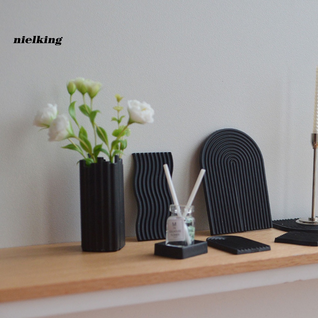 Set 2 Bình Hoa Màu Trơn Trang Trí Tiểu Cảnh / Nhà Búp Bê