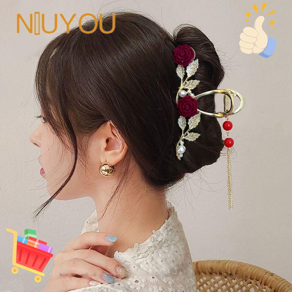 Kẹp Tóc Kim Loại Hình Hoa Hồng Thời Trang Cho Nữ